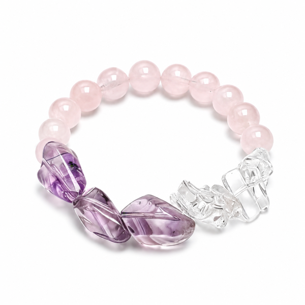 Amethyst Fire Heart Bracelet