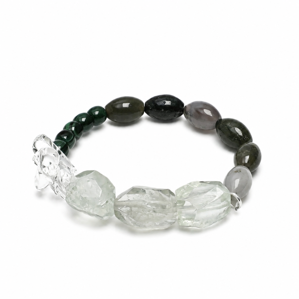 Rooted Renewal Green Crystal Bracelet
