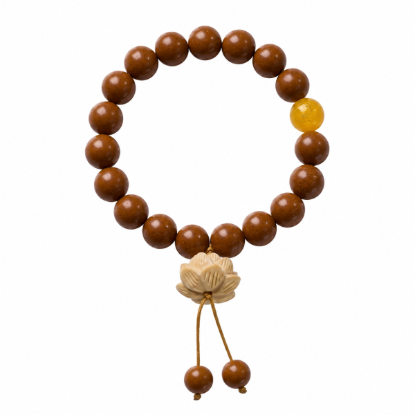 Gardenia Herbal & Carved Lotus Abundance Bracelet