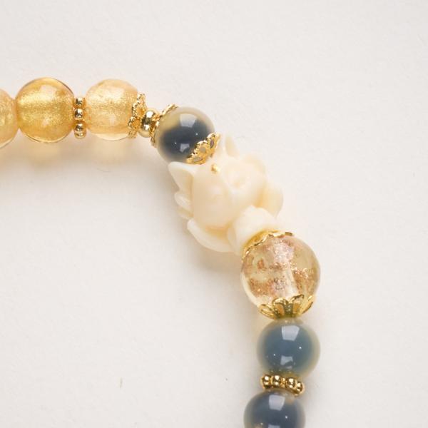 The Earth Element: Golden Lotus & Gold Blessing Charm Bracelet