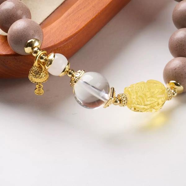 The Metal Element: White Ambergris Aromatherapy & Citrine Wealth Bracelet