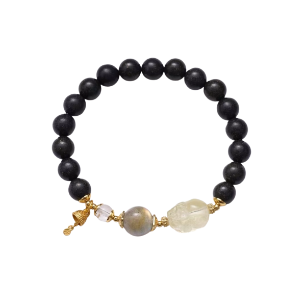 The Water Element: Black Ambergris Aromatherapy & Citrine Wealth Bracelet
